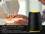 6 Rolls 3000 Yard Each Serger Thread Polyester Cones Spool Thread for Sewing Serger Overlock V1188-CYX-LHJ-865