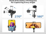 Selfie Tripod with Rechargeable Bluetooth Remote Bundle, 3-in-1 Extendable Aluminum Selfie V1259-SELFTRIPOD-3IN1-BT