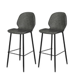 Levede 2x Bar Stool Barstools Counter Grey CH1104-2-CH