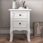 French Bedside Table Nightstand White Set of 2 V264-TAB-712C-WHE-2PC-1