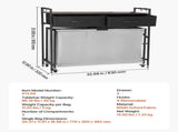 3 Section Laundry Sorter, Rolling Laundry Hamper with 2 Drawers, Hooks & Wheels, Rolling Basket V952-XYLEKJSMCTS1WJGUD001V0