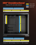 VEVOR Mid-Tower ATX PC Case Dual Chamber Gaming Computer Case No Fan Included V952-DNJXSQZT120MM60AL001V9