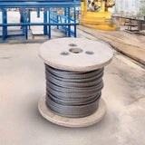 50m Stainless Steel Wire Rope Cable 5mm 316 A4 7x7 Balustrade Fence V63-929941