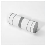90cm Frameless Diamond Shower Screen Channels with SS Hinges in White, Round Handles V63-911391