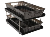 2 Tier Organizer Multi Purpose Storage Baskets Bathroom Storage Organizer Vanity Counter Container V1294-YM0901-3117250007311