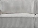 Reno 3 Seater Sofa Grey Colour Fabric Upholstery Wooden Structure Knock Down Feature In Back & Arms V43-SOF-RNO-GR