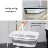 Collapsible Mop Bucket Portable Plastic Bucket Folding Storage Basket with Handle V1294-YM0717-10101658