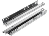 2Pcs Plated Silver Drawer Slide Rails Two Section Silent Buffer Rails Cold Rolled Steel V1192-AZ-W-25078