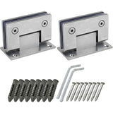 2 Pack 90 Degree Shower Door Hinges With Screws, 4Mm Thickness Stainless Steel For Bathroom Door And V1188-MS-227-1064