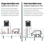 Giantz 10km Electric Fence Energiser Solar Energizer Charger Farm Animal 0.3J SFC-SO30-5KM