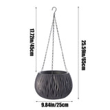Garden Pots Hanging Rattan Hanging Basket Planter Water Barrier Designs No Rotten Rootss Plastic V1370-AZ4-13223