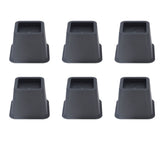 6Pcs 3 Inch Trapezoid Furniture Risers Sofa Leg Pads for Bed Table Cabinet Sofa Feet Black V1294-YM0716-3116220007911
