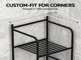 Artiss 5 Tier Floor Standing Corner Shower Caddy Bathroom Organizer Black BSR-A-5T-142H