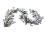 Christabelle 2.7m Christmas Garland with Lights Dorchester Snow Tree Decoration Ornament 112_NATSD274