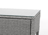 Gardeon 3PC Outdoor Bistro Set Patio Furniture Wicker Setting Chairs Table Cushion Grey ODF-BISTRO-RATTAN-GE