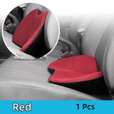 Red Mini Car Seat Cushion - Memory Foam Height-Boost Cushion with Removable Mesh Cover - Driver Seat V888-ELOSUNG13731