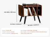 Record Player Stand, 2 Tiers Turntable Stand with 4 Cabinets, Holds up to 100 Albums, Wooden Vinyl V952-DCJZJDLK2CMZ4P6V1V0
