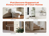 Toilet Safety Rail, 80 cm U-Shaped Handicap Bar, 304 Stainless Steel Senior Safety Pole, Toilet V952-CSFSYZTBKFZ3JJ2VOV0