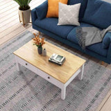 Sleek Natural Wood Rectangle Coffee Table V264-TAB-722C-WHE-NA-1