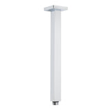 WELS 12" Rainfall Shower Head 300mm Ceiling Dropper Extension Arm Chrome Square Set V1233-A502F300KSS112