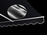 Motorised Outdoor Folding Arm Awning Retractable Sunshade Canopy Black 5.0m x 2.5m V63-842901