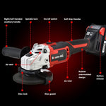 Baumr-AG 20V Cordless Angle Grinder 125mm 2Ah Lithium Battery Power Charger V219-TOLCLSBMRAAG3