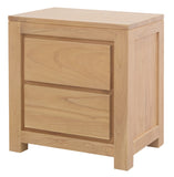 Amsterdam Solid White Cedar 2 Drawer Bedside V199-BS002TAMDNI