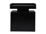 Levede Bedside Table USB Charger Outlet RGB Black NI1049-BK