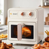 Devanti 6L Air Fryer Knob Control 1700W Cream AF-K-K-6L-CR