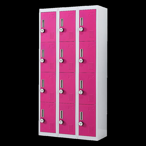 12-Door Locker for Office Gym Shed School Home Storage - 4-Digit Combination Lock V63-838921