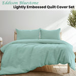 Ardor Eddison Bluestone Light Quilted Embossed Quilt Cover Set King V442-INT-QUILTCS-EDDISON-BLUESTONE-KI