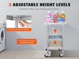 Stainless Steel Work Table 24 x 18 x 38 Inch, with 4 Wheels, 3 Adjustable Height Levels, Heavy Duty V952-CFBXGGZTLCDJ3QDV2V0