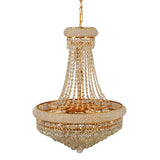 Luxury Empire Gold Crystal Chandelier Ceiling Light, Round Crystal Pendant Lamp with 3 Color V767-LT-X168-Y40