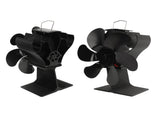 Stove Fan 6 Blades Fireplace Fan Heat Powered Fast Warm Circulation Quiet Heat Resistant V1294-YM0710-3113230307411