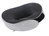 Travel Pillow Memory Foam U Shaped Neck Support Breathable Portable for Airplane Train Bus Dark Gray V1294-YM0901-3117250145411
