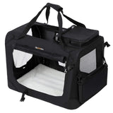 FEANDREA Dog Kennel Transport Box Folding Fabric Pet Carrier 60cm Black V227-3309641000990