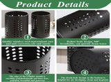 Cutlery holder for crockery, suitable for countertops, 2-pack, stainless steel black kitchen utensil V1259-DP01-BO-296