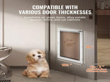 Pet Door, 33.7 x 50.9 cm Aluminum Frame with Lock and Flap System, Weatherproof Doggy Door, Easy to V952-MSCWMLMLHJ1PCF80QV0