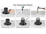 2" Base Flange,Chain Link Fence Pole Floor Flange, Heavy Solid Fence Post Concrete Mount for Holding V1192-AZ-W-3527