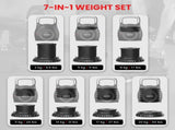 Powertrain Adjustable Kettlebell 20kg 7 in 1 Weight Selection Set Quick One Hand Adjustment Sec AKB-XDB-20