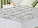 Giselle Bedding 1500GSM Pillowtop Mattress Topper Bamboo Mattress Pad for Back Pain Relief Washable TOPPER-BAM-11-D