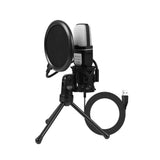 USB RGB Gaming Microphone Condenser Microphone with Tripod Stand for Streaming Recording V1263-JX-6970