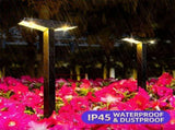Solar Powered Pathway Lights with PET Laminated Monocrystalline Panel, NiMH Battery, and Black V1341-ZY-QWKSUGCK-2PCS-6000KCOOLWHITE