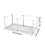 Large Acrylic Dog Playpen Fence Clear Pet Fertility Cage Fence Enclosure Playgroup V767-XPETSYL-6S-V1