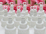 100 Pack Mini Wedding Cake Bubble Bottles send off wedding favors custom party favors V382-CAKEBUBBLEX100