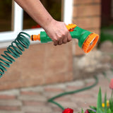 Self-Coiling Garden Hose for Lawn Watering and Car Washing, Flexible Green Hose for Outdoor Use V1369-AZ3-W-14220