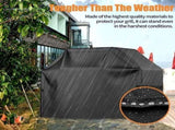 Barbecue Cover 210D Waterproof Oxford Gas Grill Cover Compatible with Weber Holland Jennair, Black, V1237-ZY-528-301