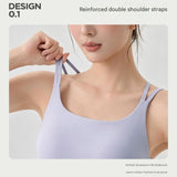 Grey S Size One-piece sports bra with thin straps - Nylon - Fixed Cup, Adjustable Back Closure, V888-ELOSUNG56201-1
