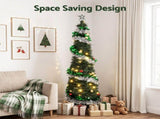 Jingle Jollys Pop Up Christmas Tree Pre Decorated Warm White LED 155cm PUT-XMAS-5IN-4