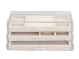 Acrylic Jewelry Organizer Clear Acrylic Beige Drawer Desk Storage Jewelry Box for Stud Earrings V1294-YM0715-3117220129511